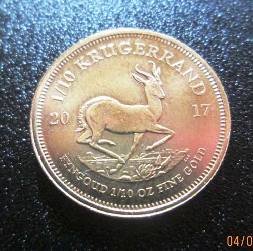 BRAND NEW......2017.. 1/10th  UNC.  GOLD KRUGERRAND